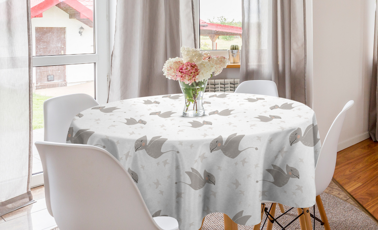 Ambesonne Nursery Round Tablecloth Table Cover for Dining Room Kitchen - Picture 29 of 57