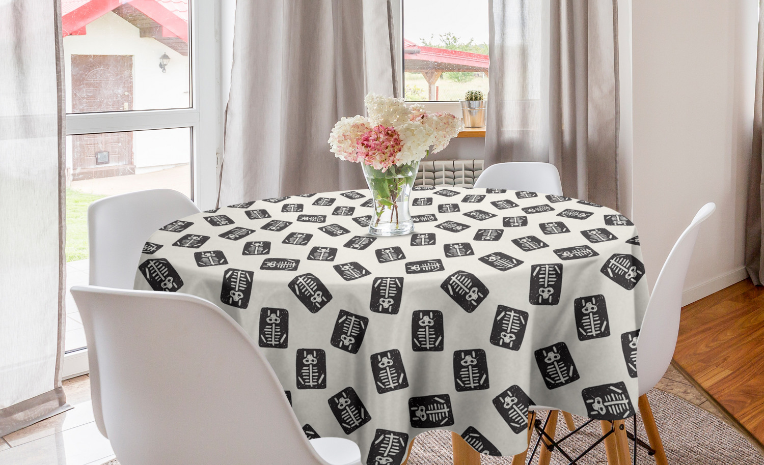 Ambesonne Nursery Round Tablecloth Table Cover for Dining Room Kitchen - Picture 56 of 57