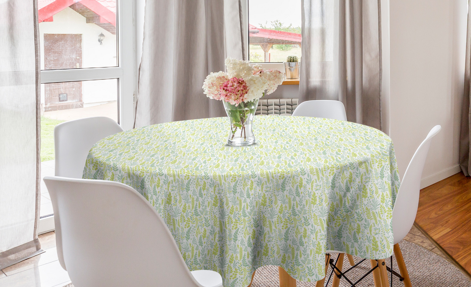 Ambesonne Nature Round Tablecloth Table Cover for Dining Room Kitchen - Picture 32 of 59