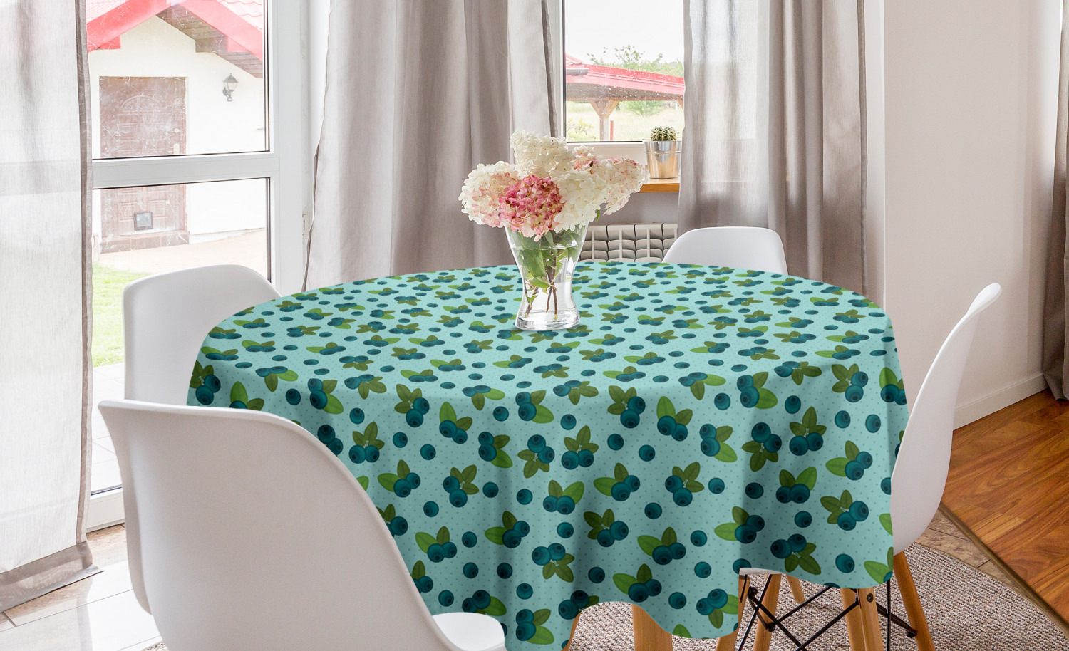 Ambesonne Nature Round Tablecloth Table Cover for Dining Room Kitchen - Picture 21 of 59