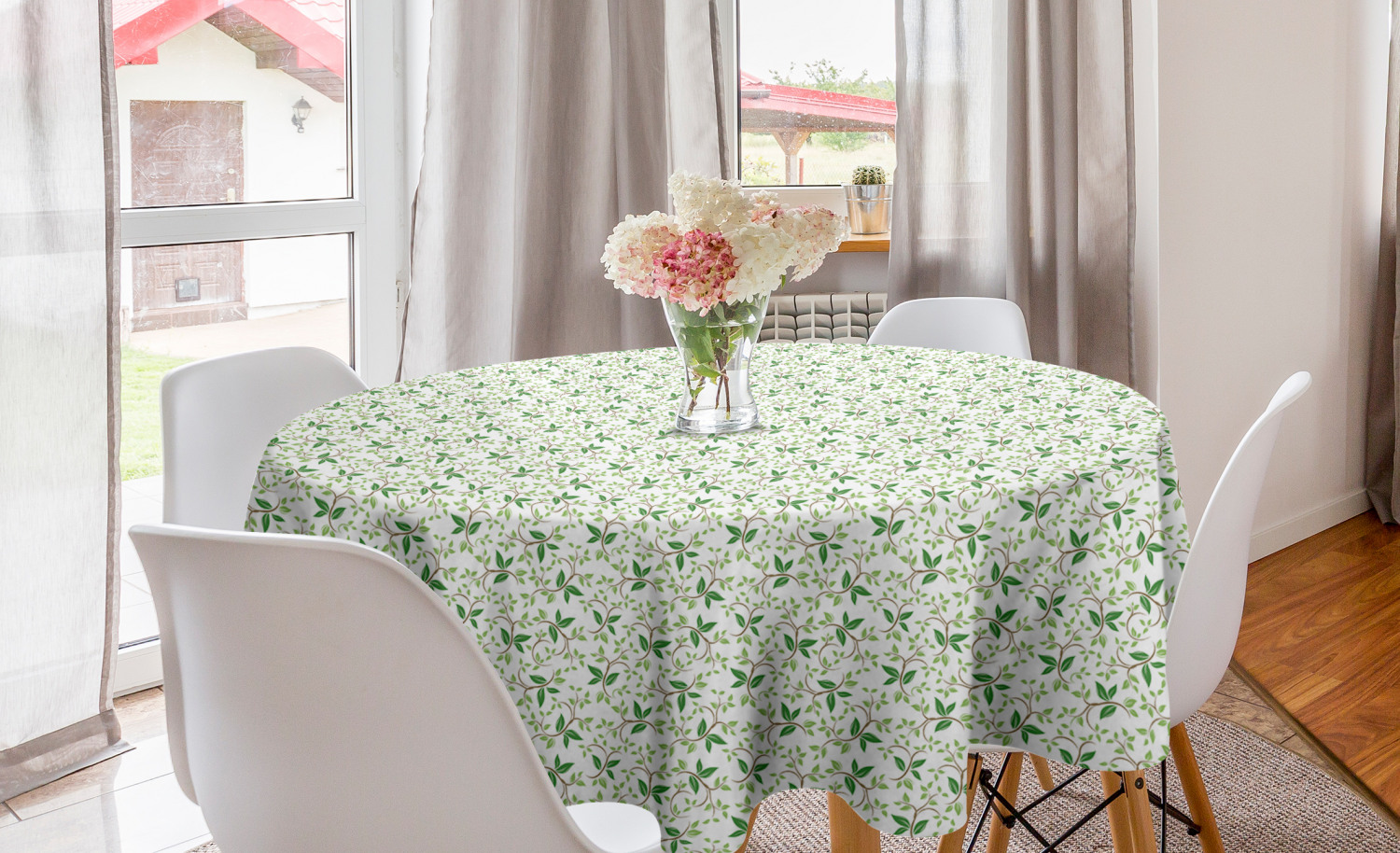 Ambesonne Nature Round Tablecloth Table Cover for Dining Room Kitchen - Picture 24 of 59