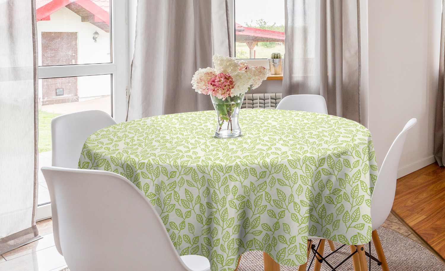 Ambesonne Nature Round Tablecloth Table Cover for Dining Room Kitchen - Picture 22 of 59