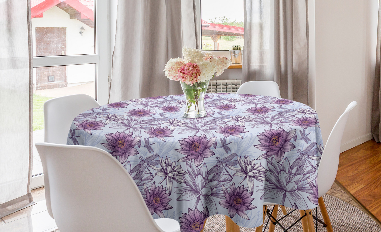 Ambesonne Nature Round Tablecloth Table Cover for Dining Room Kitchen - Picture 57 of 59