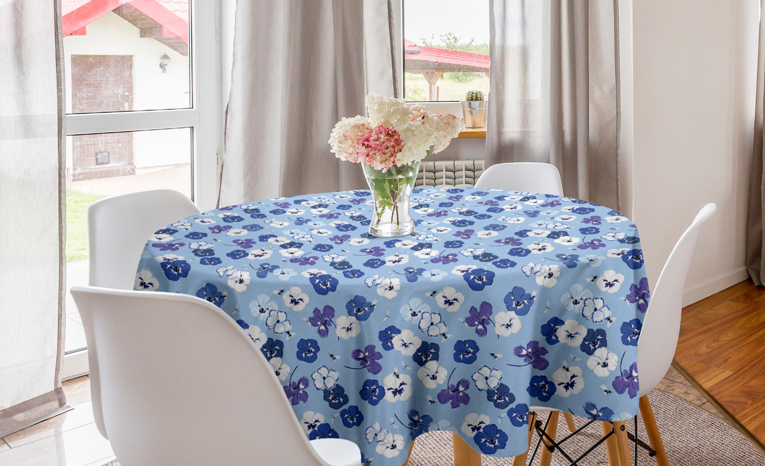 Ambesonne Nature Round Tablecloth Table Cover for Dining Room Kitchen - Picture 11 of 59