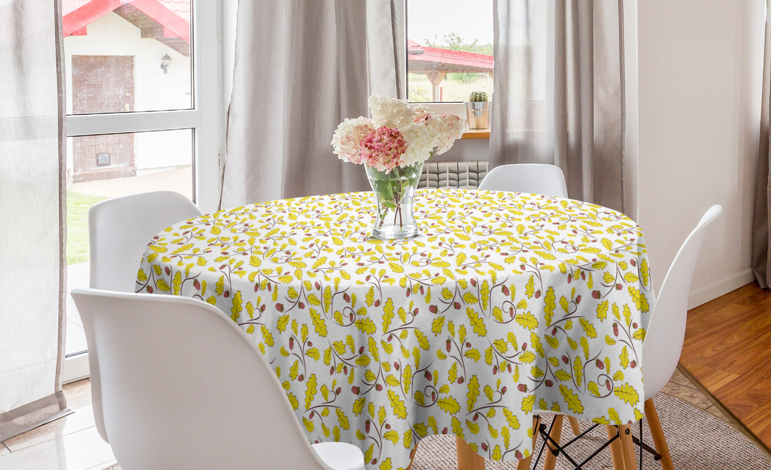 Ambesonne Nature Round Tablecloth Table Cover for Dining Room Kitchen - Picture 6 of 59