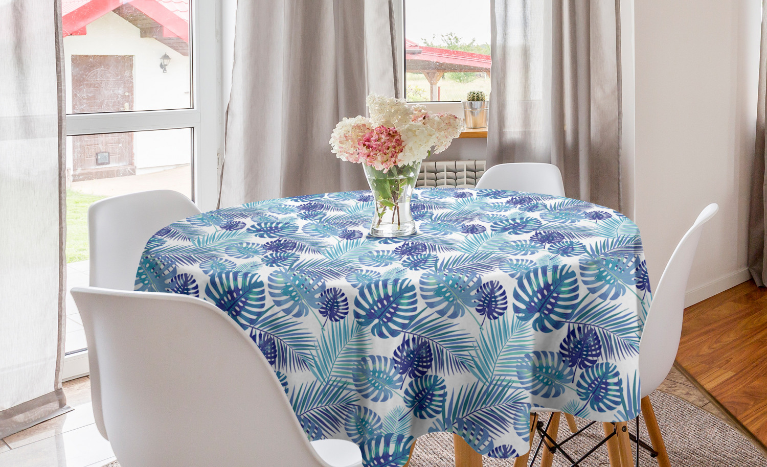 Ambesonne Nature Round Tablecloth Table Cover for Dining Room Kitchen - Picture 28 of 59
