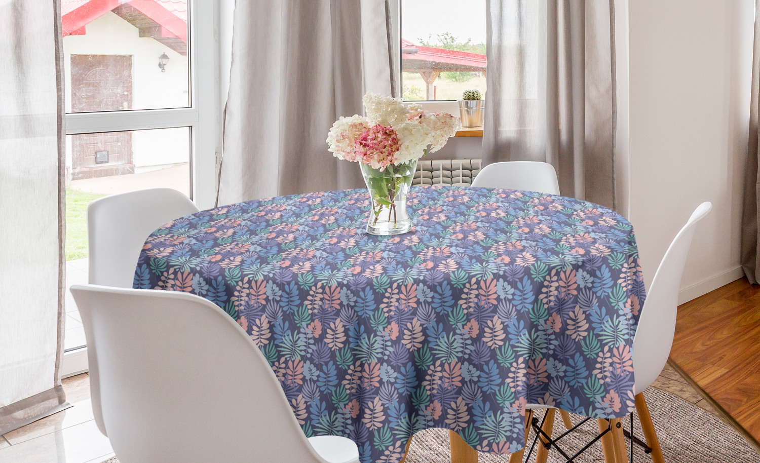 Ambesonne Nature Round Tablecloth Table Cover for Dining Room Kitchen - Picture 48 of 59
