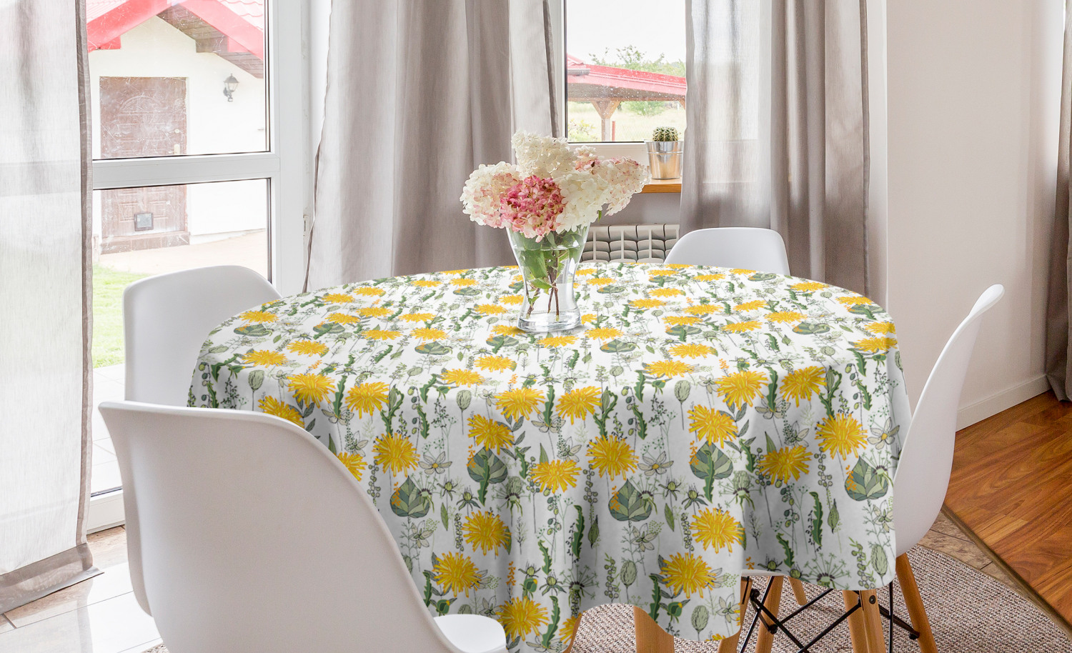 Ambesonne Nature Round Tablecloth Table Cover for Dining Room Kitchen - Picture 14 of 59