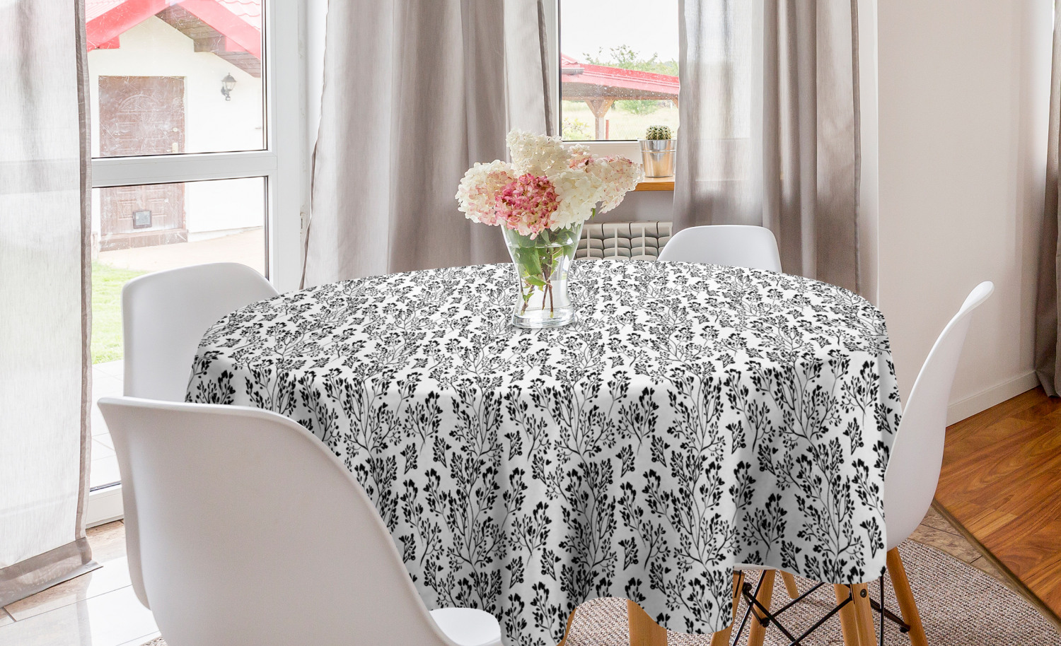 Ambesonne Nature Round Tablecloth Table Cover for Dining Room Kitchen - Picture 4 of 59