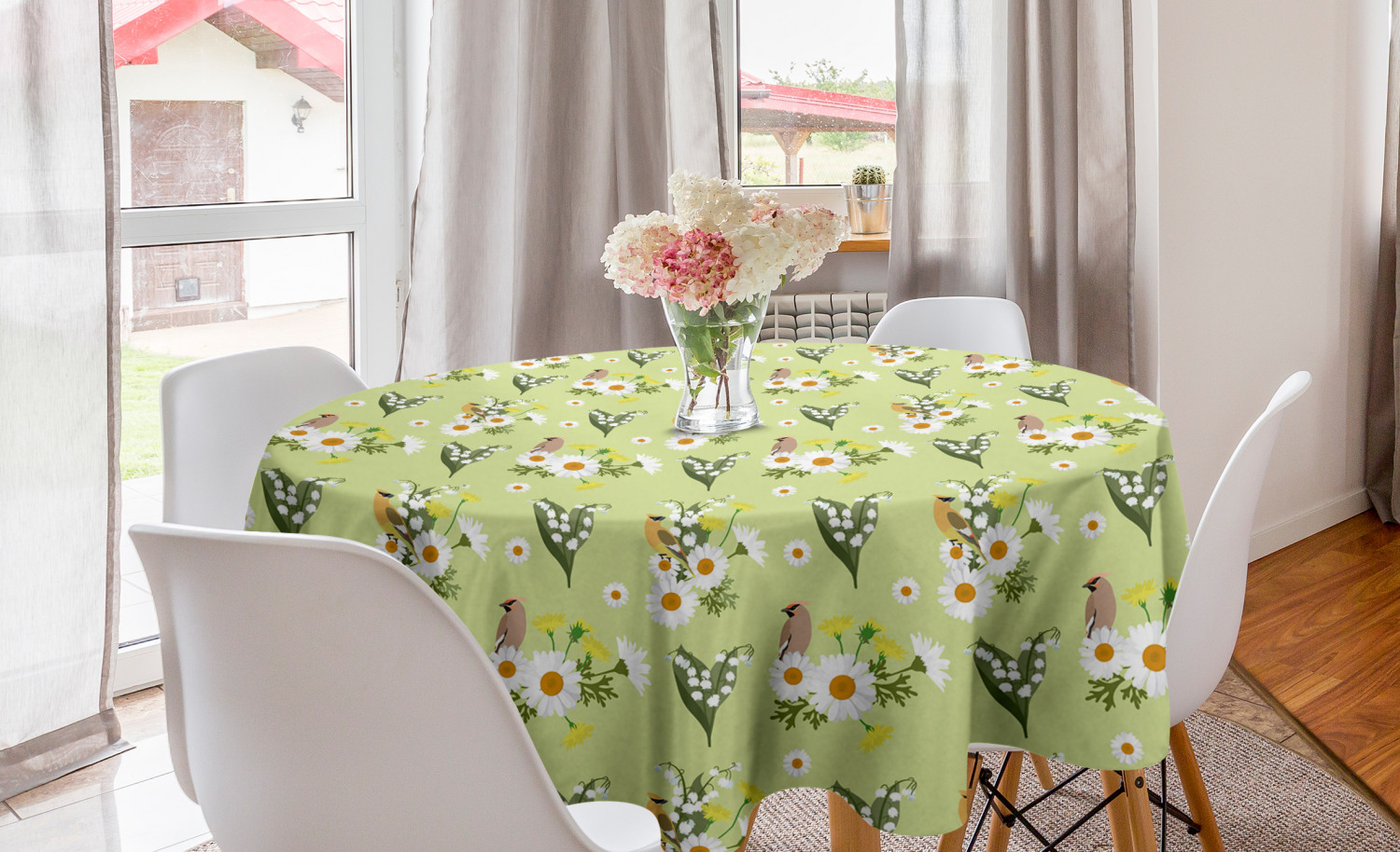 Ambesonne Nature Round Tablecloth Table Cover for Dining Room Kitchen - Picture 18 of 59