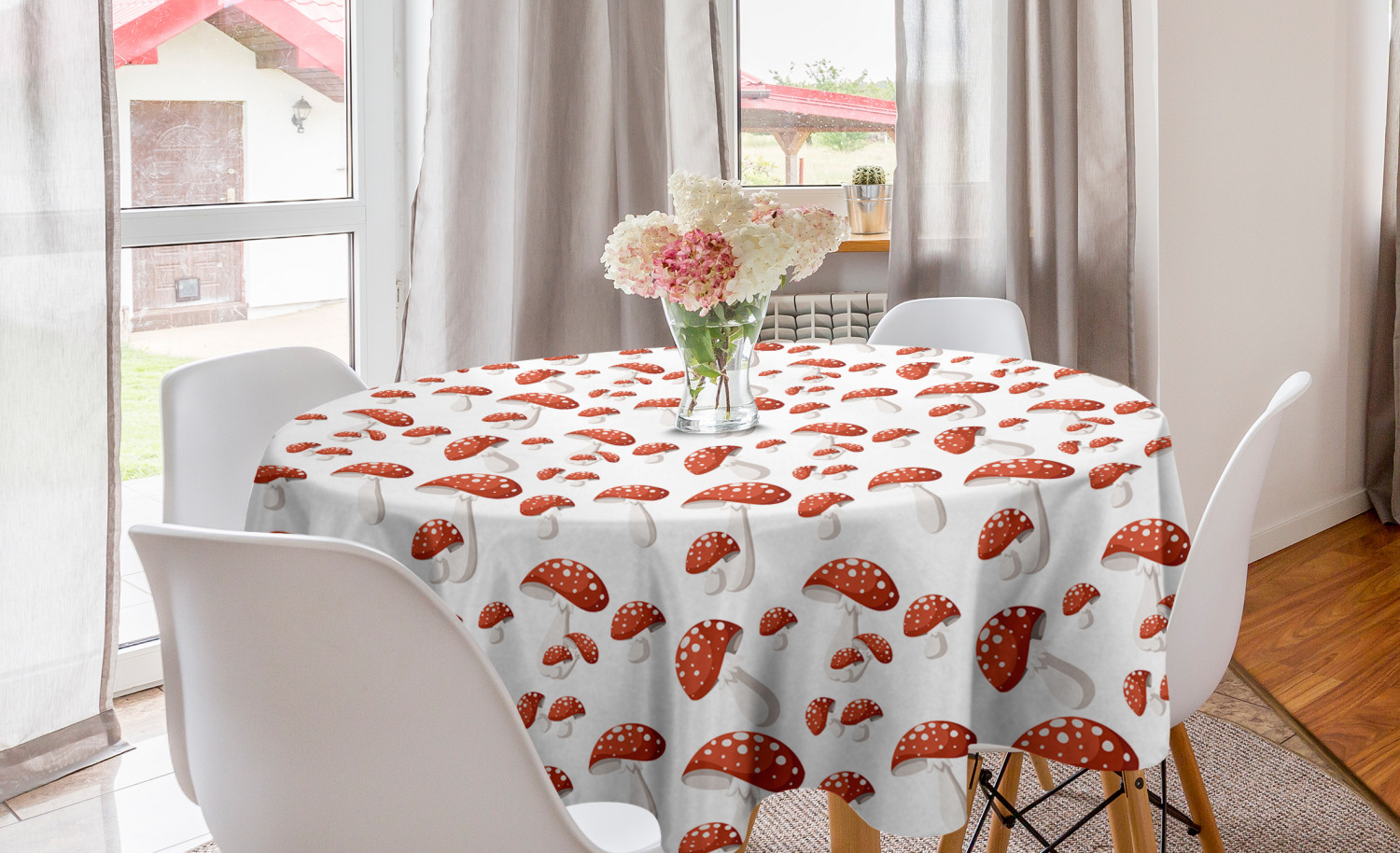 Ambesonne Nature Round Tablecloth Table Cover for Dining Room Kitchen - Picture 7 of 59