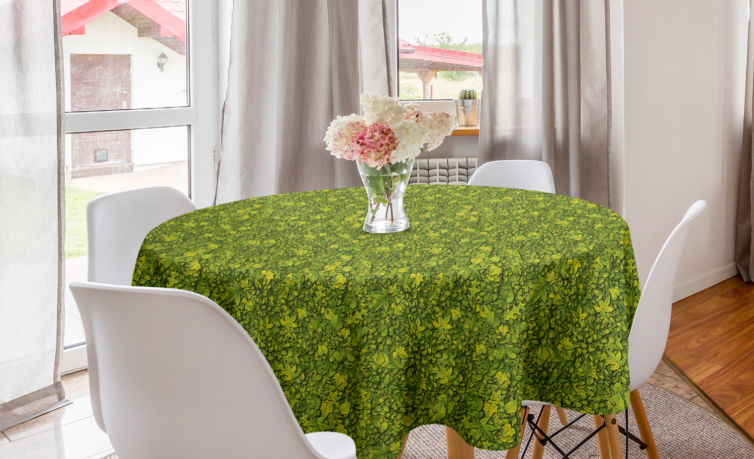 Ambesonne Nature Round Tablecloth Table Cover for Dining Room Kitchen - Picture 20 of 59