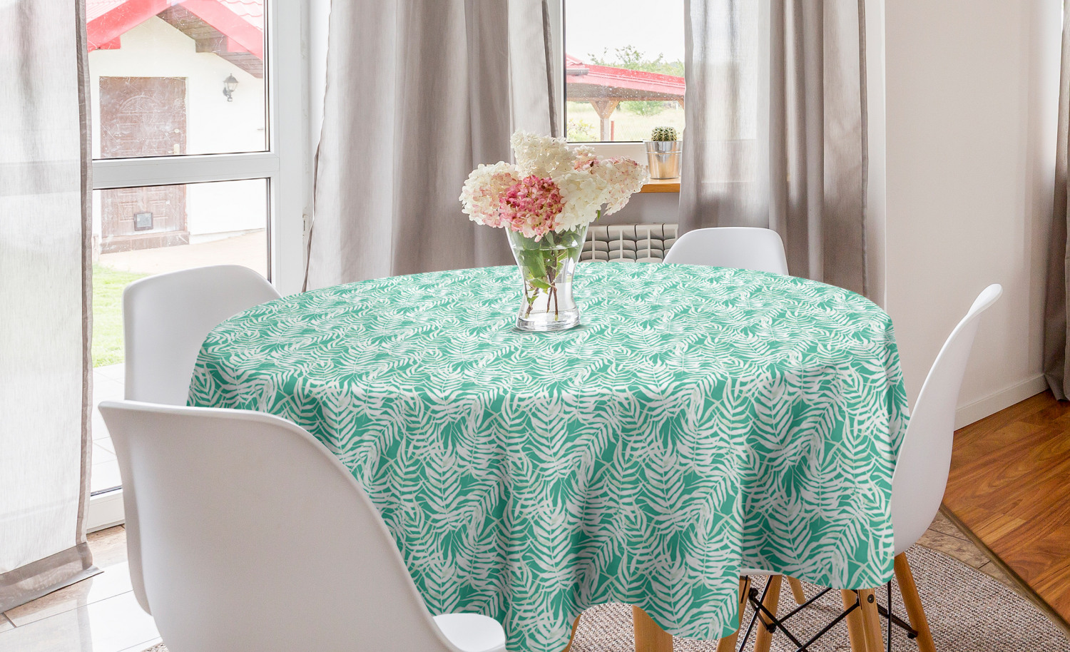 Ambesonne Nature Round Tablecloth Table Cover for Dining Room Kitchen - Picture 52 of 59