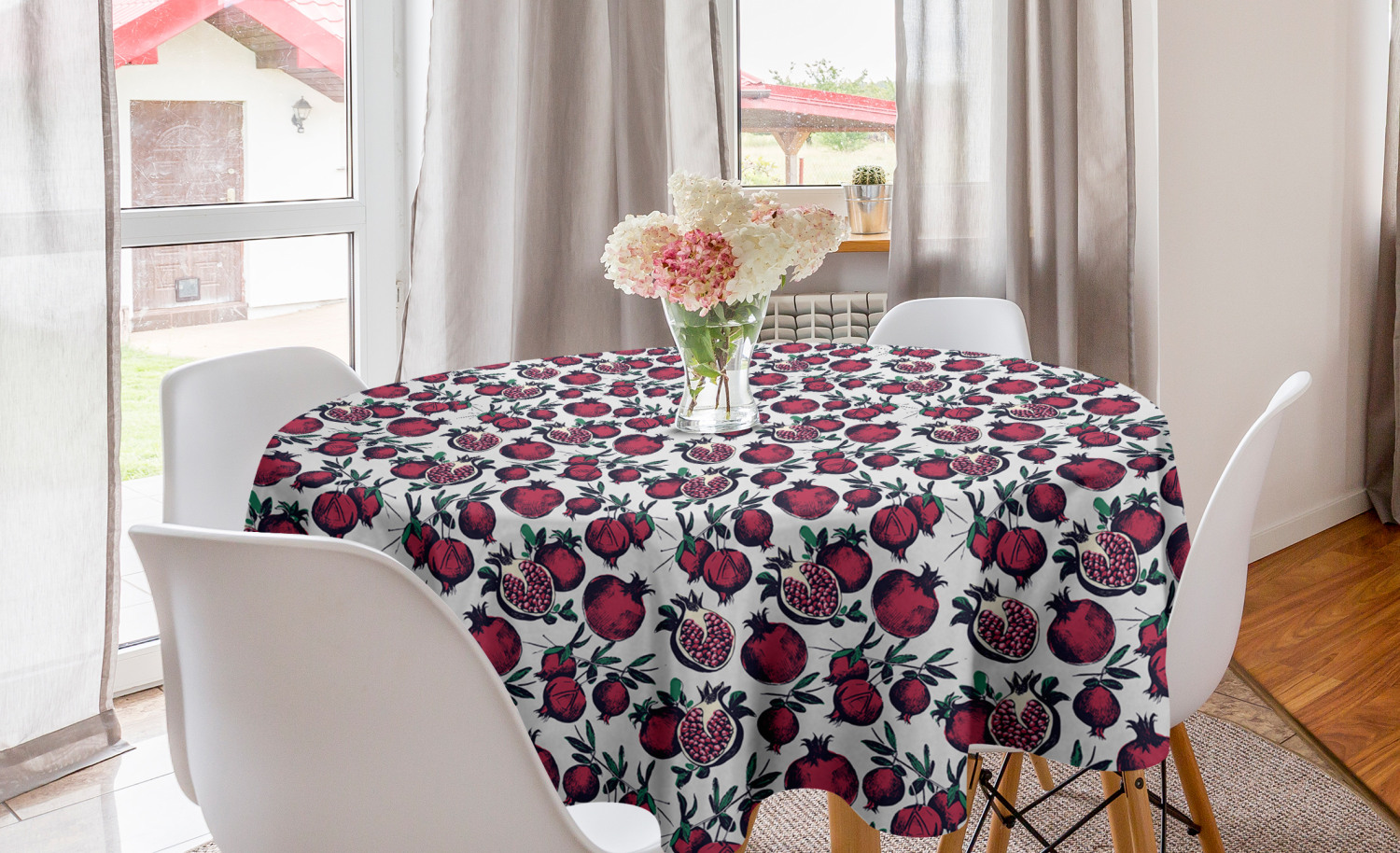 Ambesonne Fruit Art Round Tablecloth Table Cover for Dining Room Kitchen