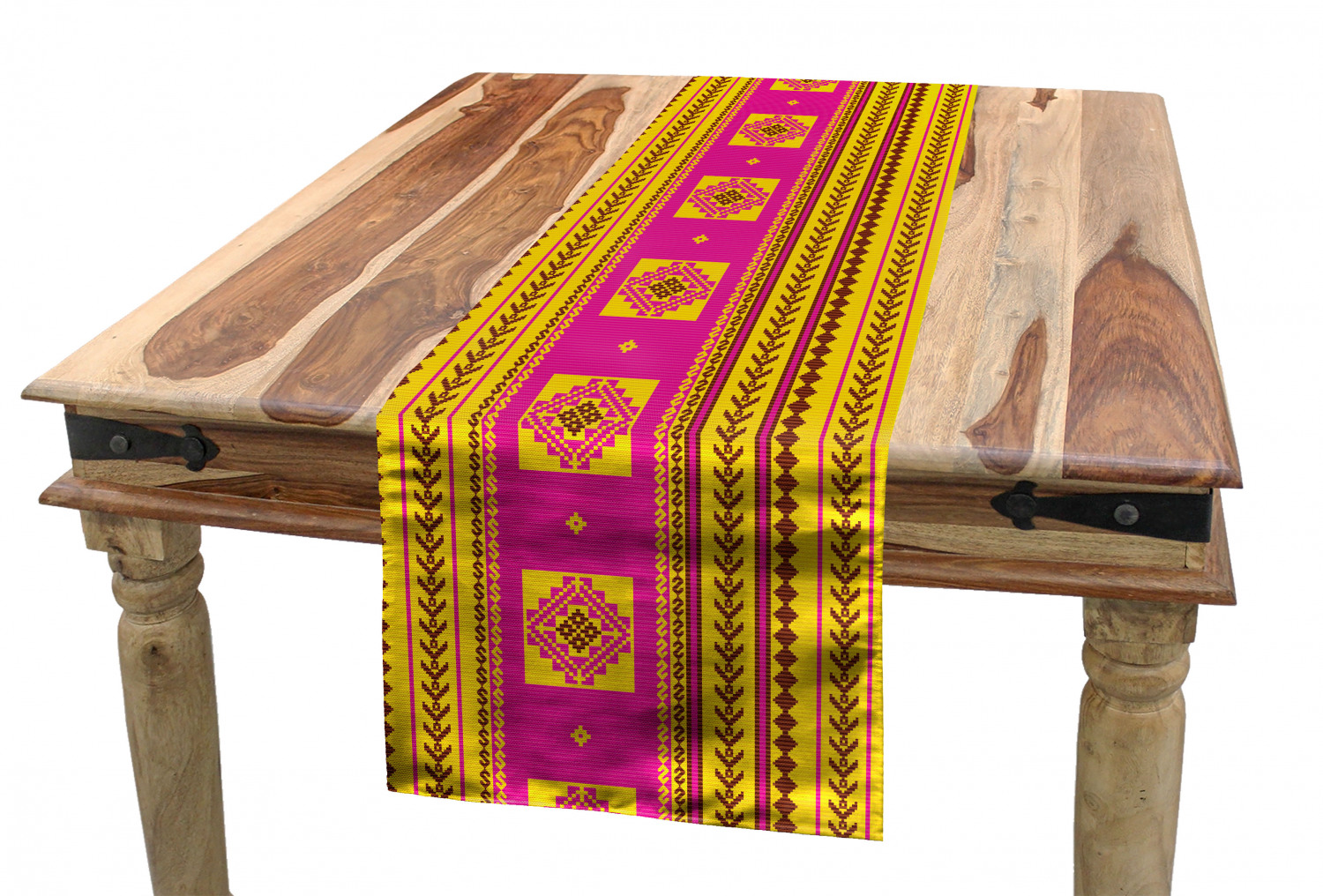 Ambesonne Ethnic Table Runner Dining Room Kitchen Decor in 3 Sizes - Picture 49 of 53