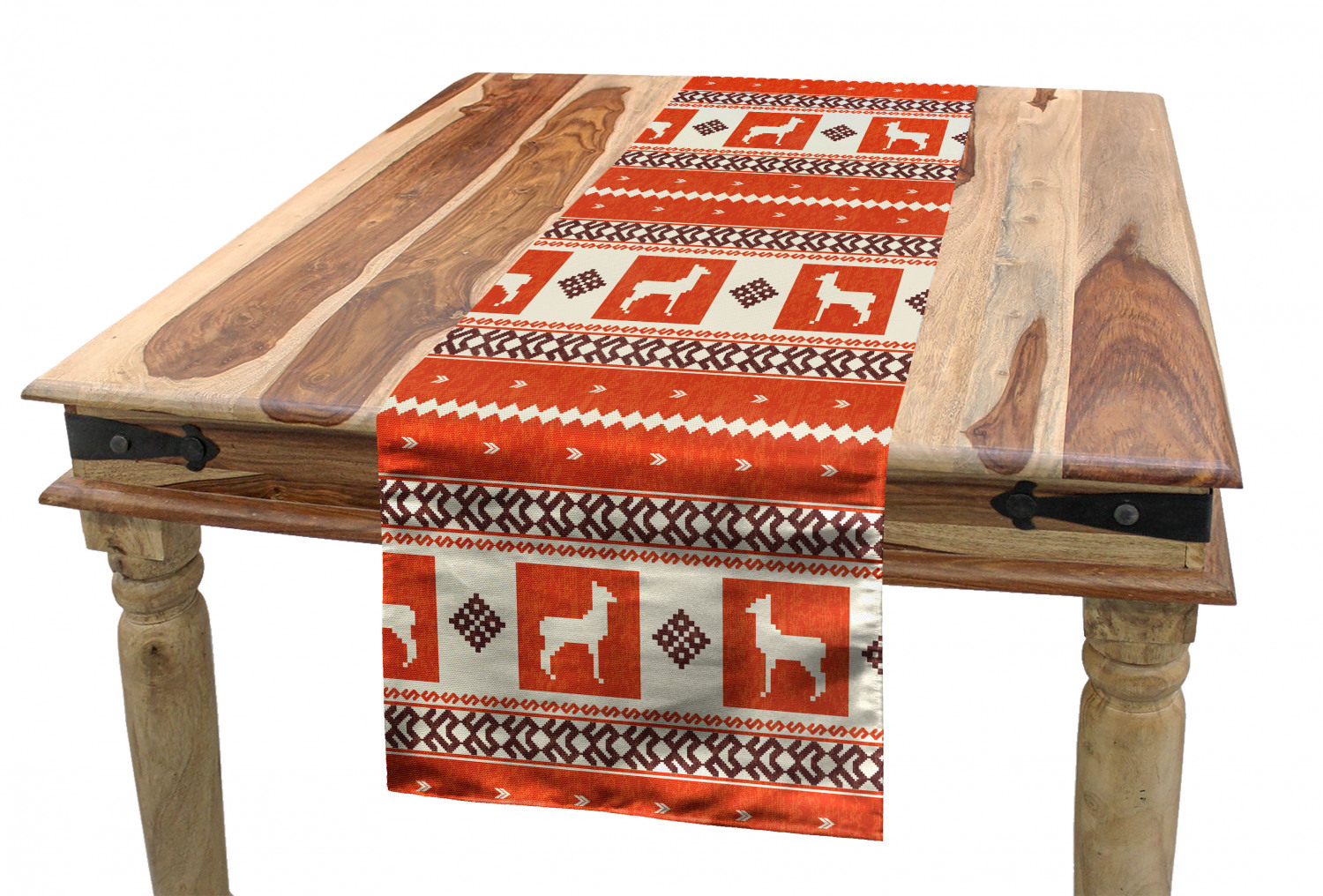 Ambesonne Ethnic Table Runner Dining Room Kitchen Decor in 3 Sizes - Picture 31 of 53