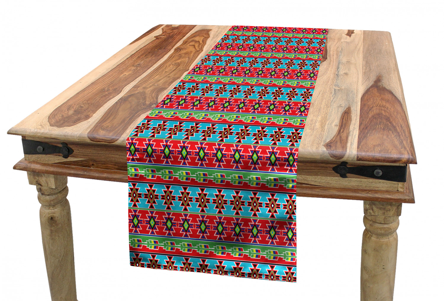 Ambesonne Ethnic Table Runner Dining Room Kitchen Decor in 3 Sizes - Picture 17 of 53