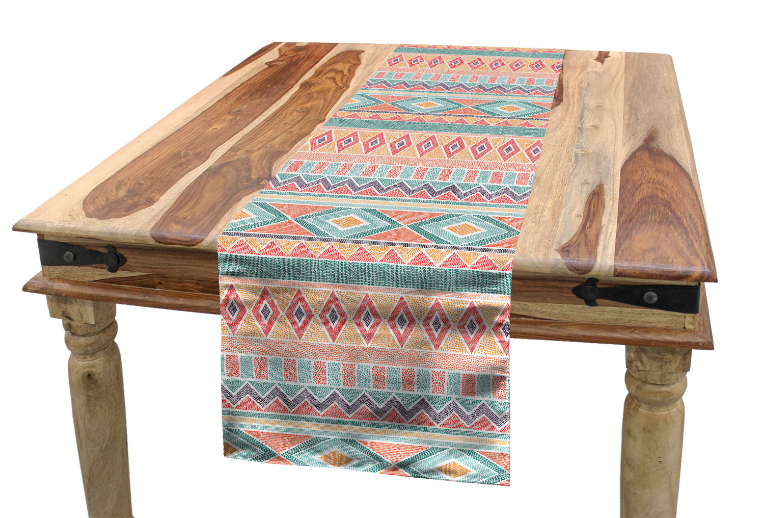 Ambesonne Ethnic Table Runner Dining Room Kitchen Decor in 3 Sizes - Picture 15 of 53