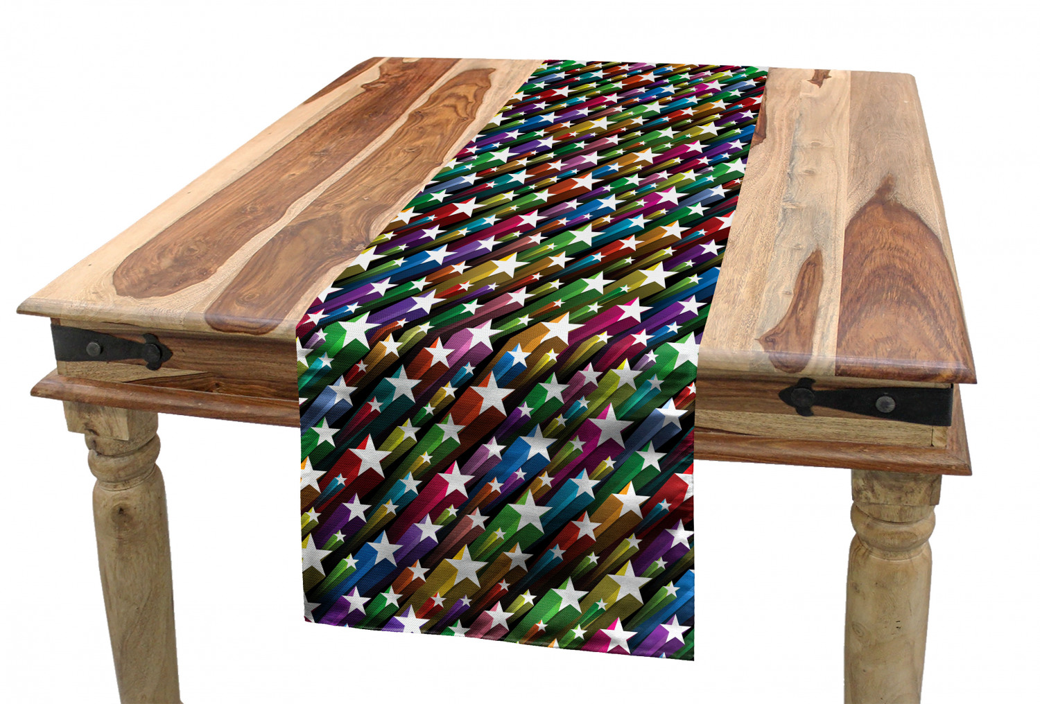 Dining Room Place Settings Colorful Runner Boho
