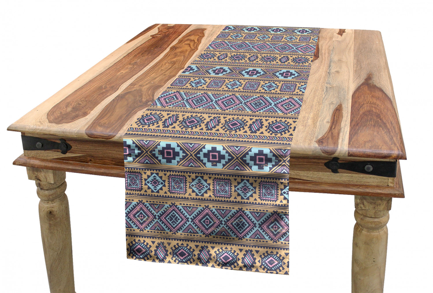 Ambesonne Ethnic Table Runner Dining Room Kitchen Decor in 3 Sizes - Picture 42 of 53