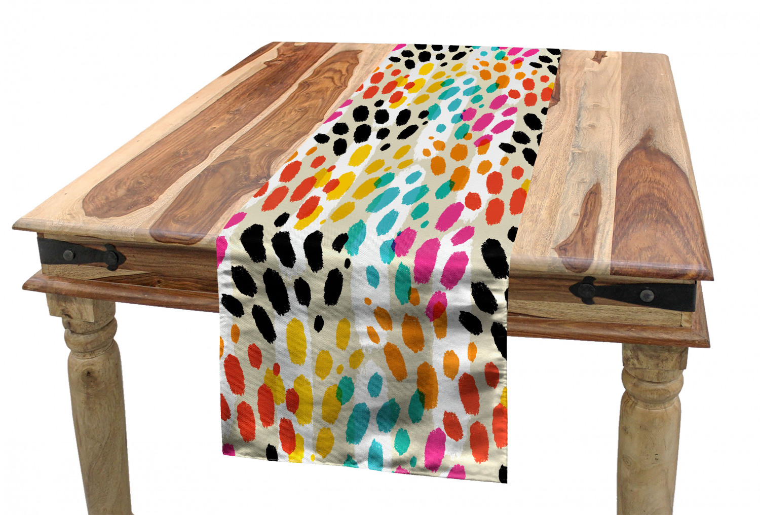 Ambesonne Colorful Table Runner Dining Room Kitchen Decor in 3 Sizes eBay