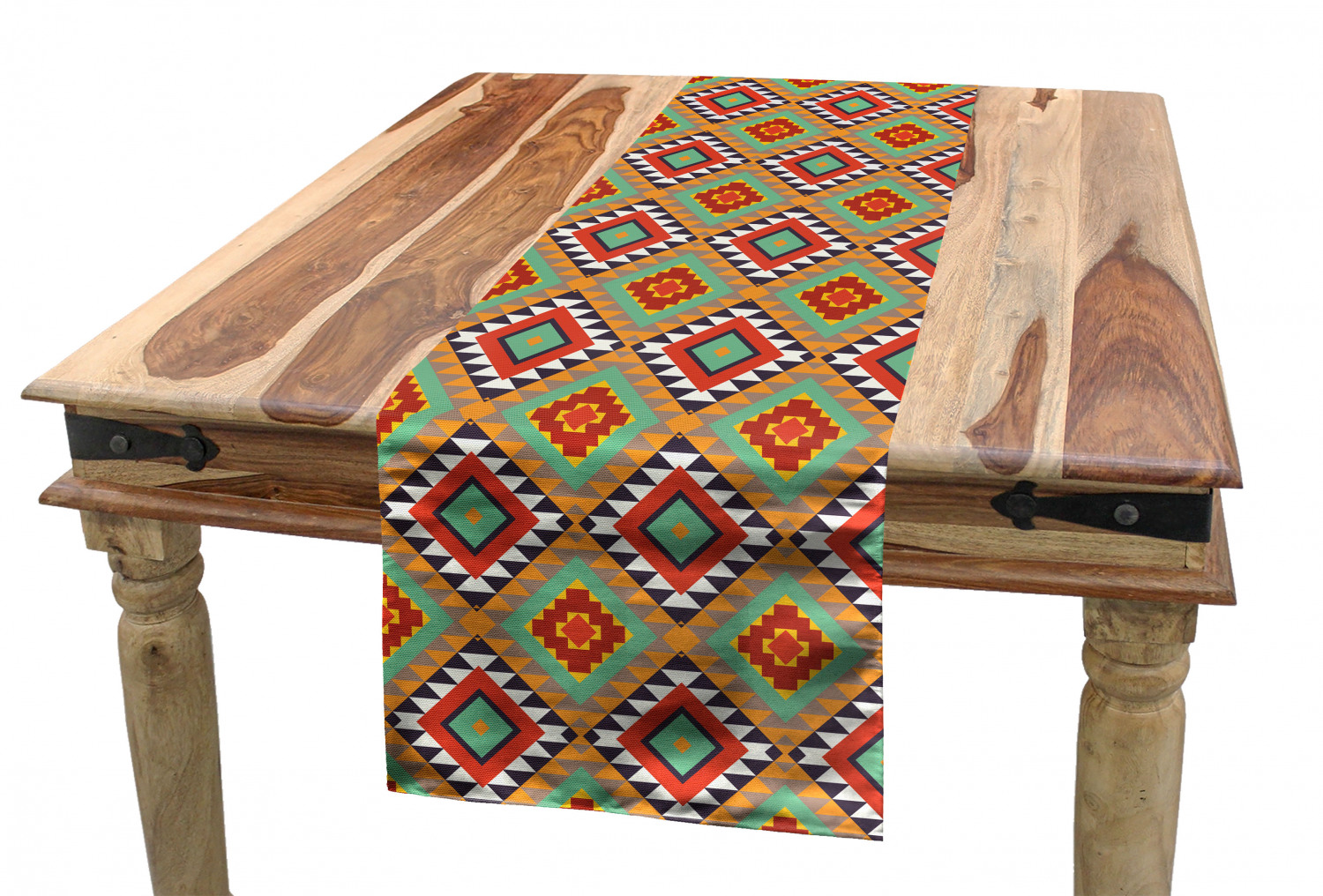 Ambesonne Ethnic Table Runner Dining Room Kitchen Decor in 3 Sizes - Picture 26 of 53