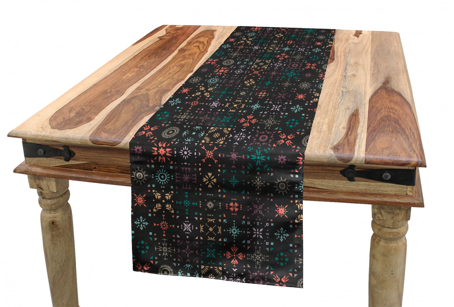 Ambesonne Ethnic Table Runner Dining Room Kitchen Decor in 3 Sizes - Picture 7 of 53