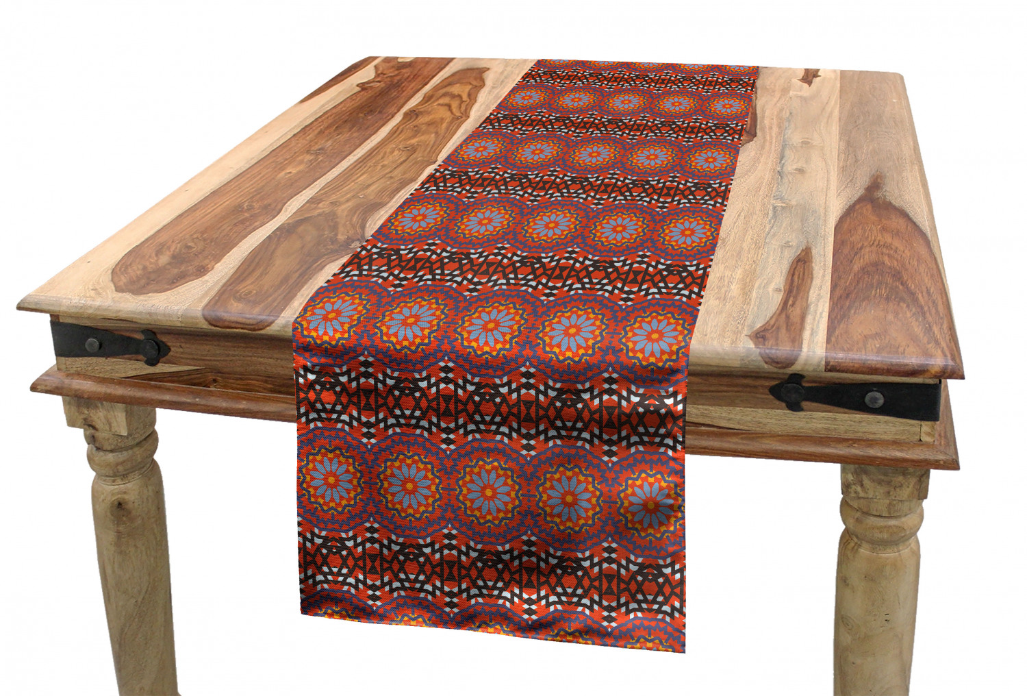 Ambesonne Ethnic Table Runner Dining Room Kitchen Decor in 3 Sizes - Picture 18 of 53