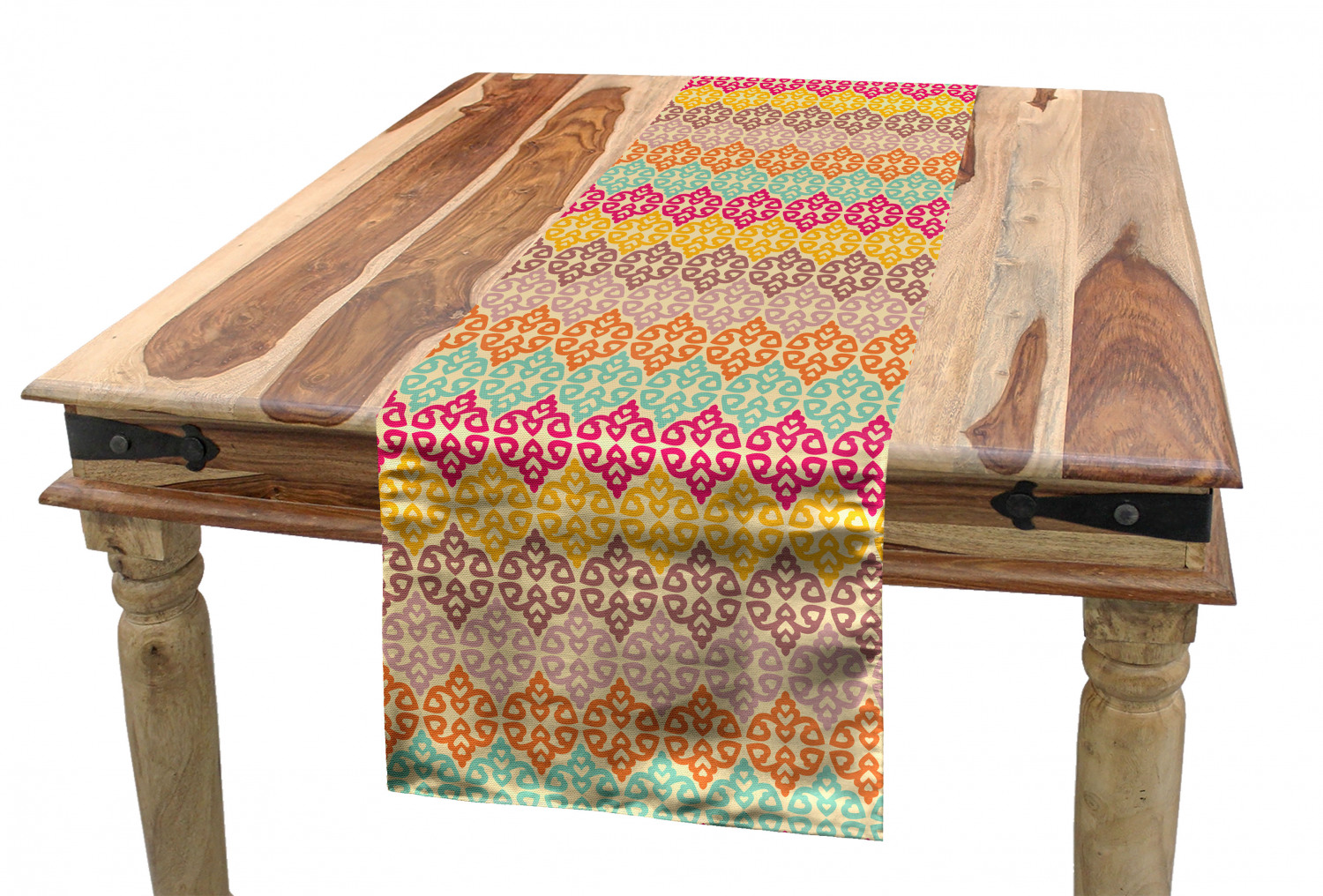 Ambesonne Ethnic Table Runner Dining Room Kitchen Decor in 3 Sizes - Picture 11 of 53