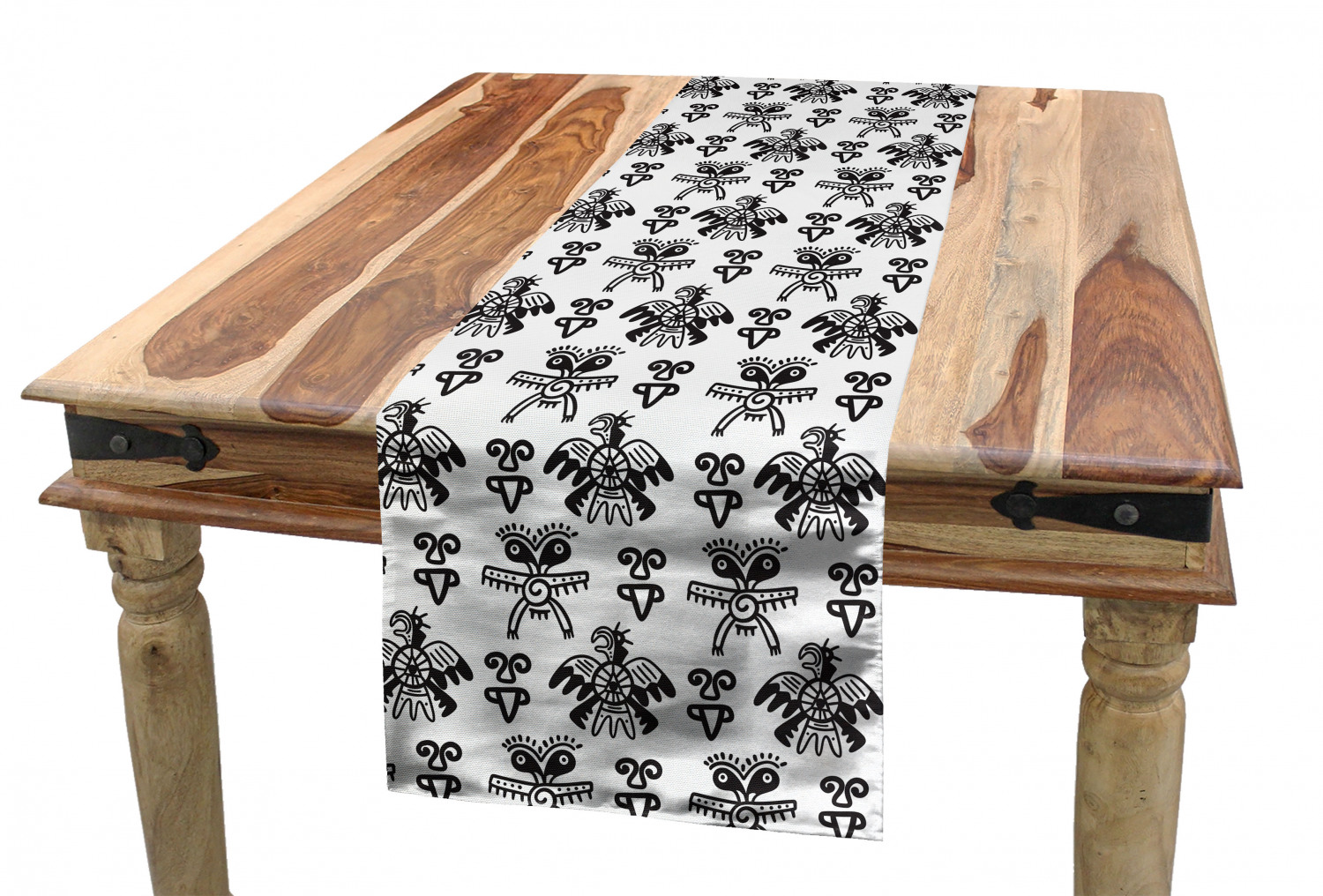 Ambesonne Ethnic Table Runner Dining Room Kitchen Decor in 3 Sizes - Picture 35 of 53