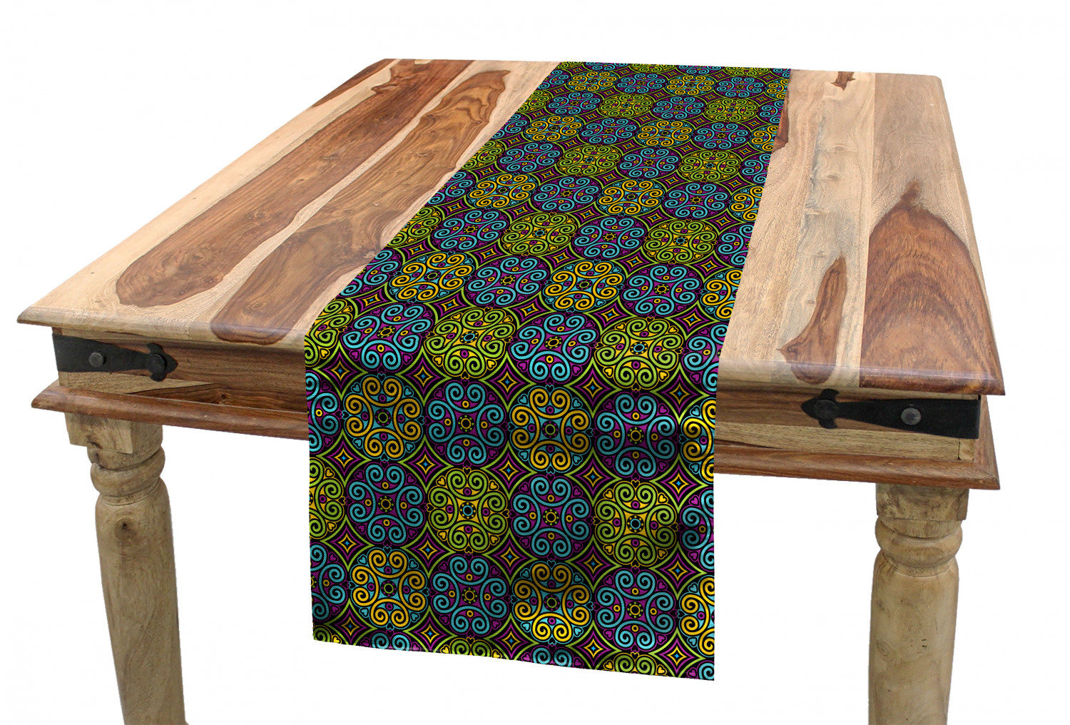 Ambesonne Ethnic Table Runner Dining Room Kitchen Decor in 3 Sizes - Picture 10 of 53