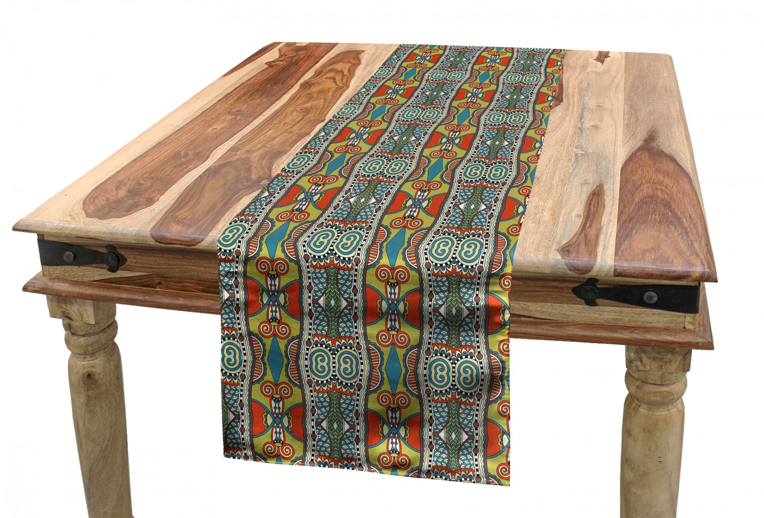 Ambesonne Ethnic Table Runner Dining Room Kitchen Decor in 3 Sizes - Picture 12 of 53