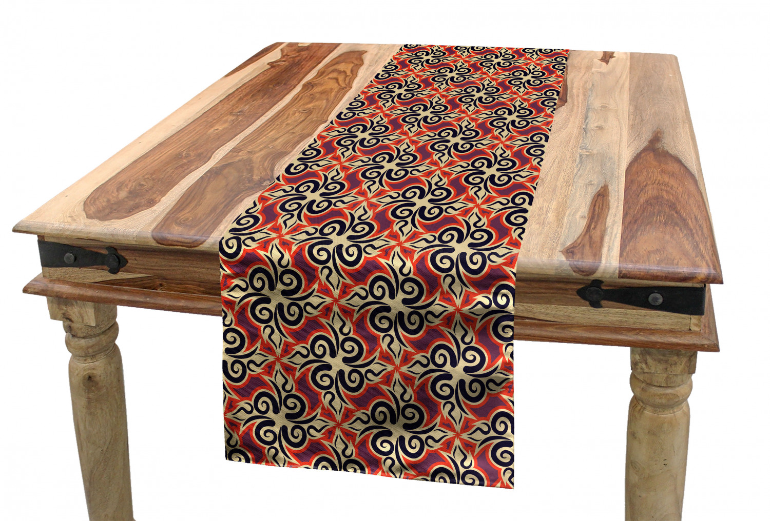 Ambesonne Ethnic Table Runner Dining Room Kitchen Decor in 3 Sizes - Picture 52 of 53