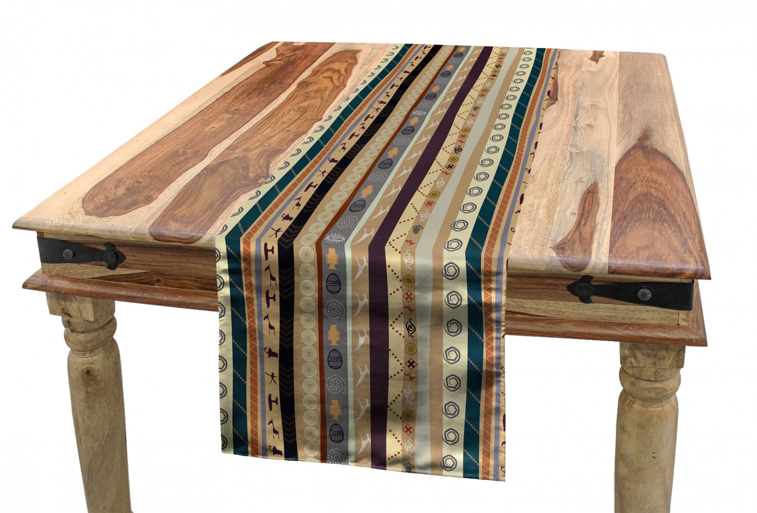 Ambesonne Ethnic Table Runner Dining Room Kitchen Decor in 3 Sizes - Picture 22 of 53