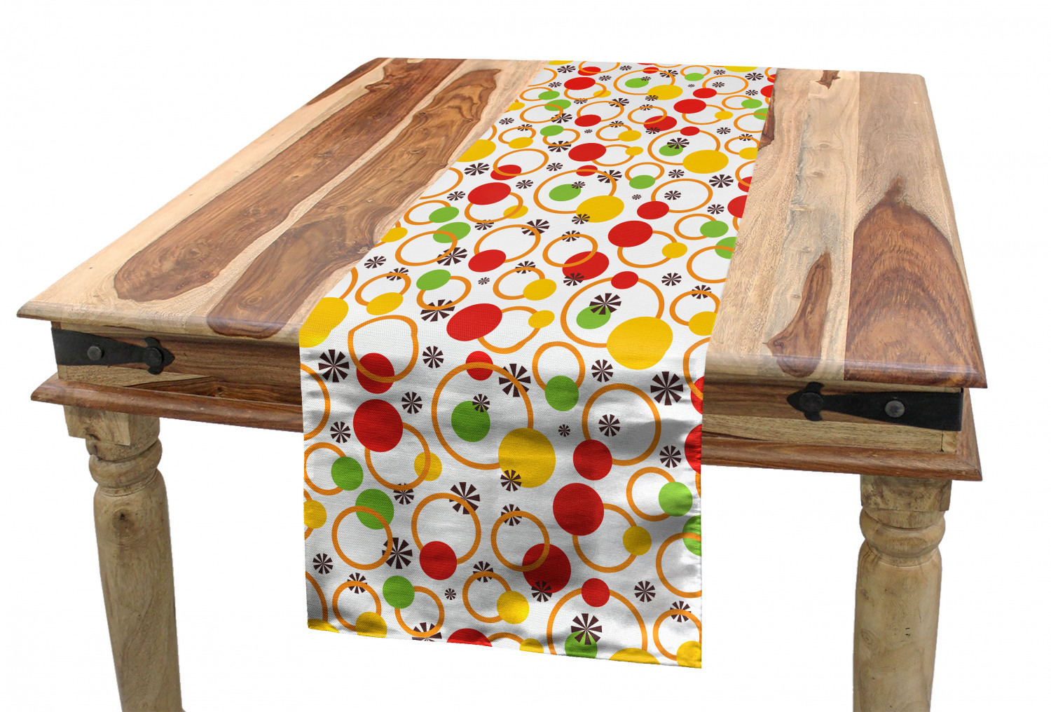 Ambesonne Colorful Theme Table Runner Dining Room Kitchen Decor in 3 Sizes - Picture 15 of 63
