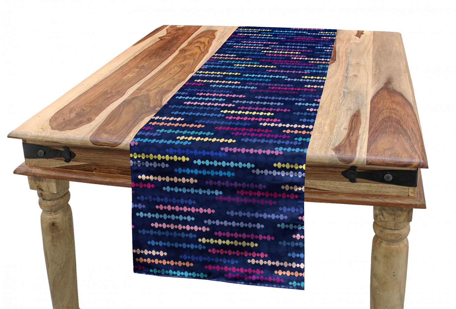 Ambesonne Colorful Theme Table Runner Dining Room Kitchen Decor in 3 Sizes - Picture 6 of 63