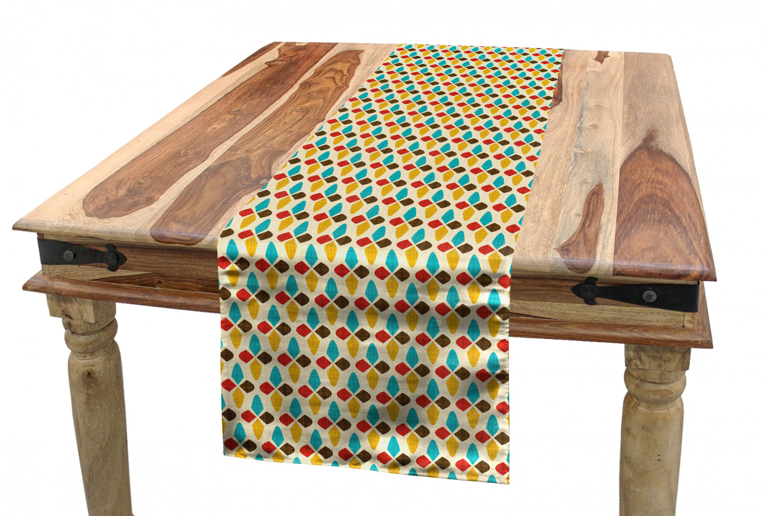 Ambesonne Colorful Theme Table Runner Dining Room Kitchen Decor in 3 Sizes - Picture 44 of 63