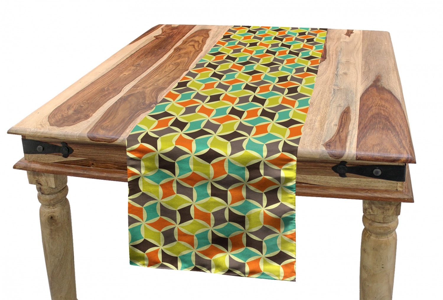 Ambesonne Colorful Theme Table Runner Dining Room Kitchen Decor in 3 Sizes - Picture 37 of 63