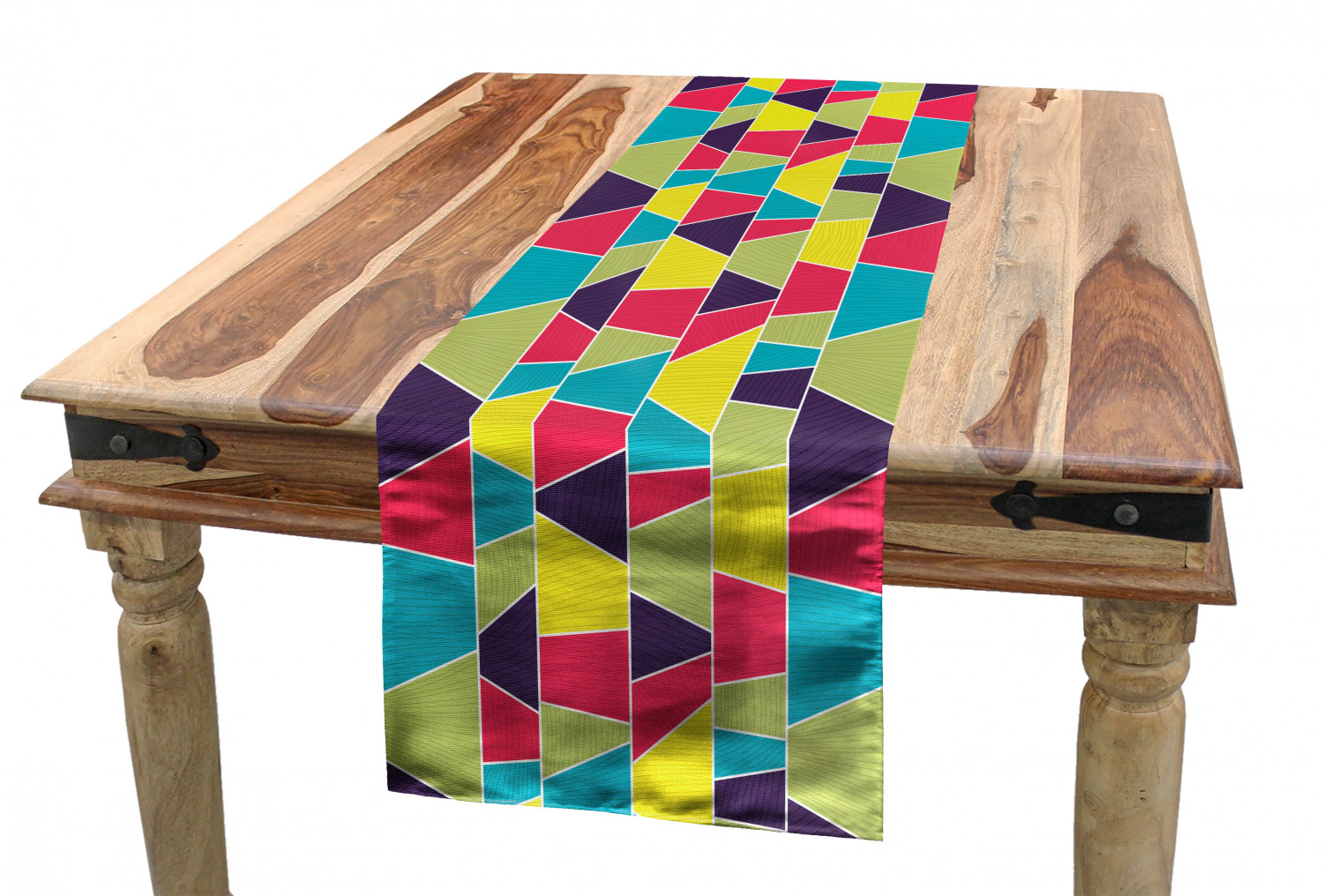 Ambesonne Colorful Theme Table Runner Dining Room Kitchen Decor in 3 Sizes - Picture 41 of 63