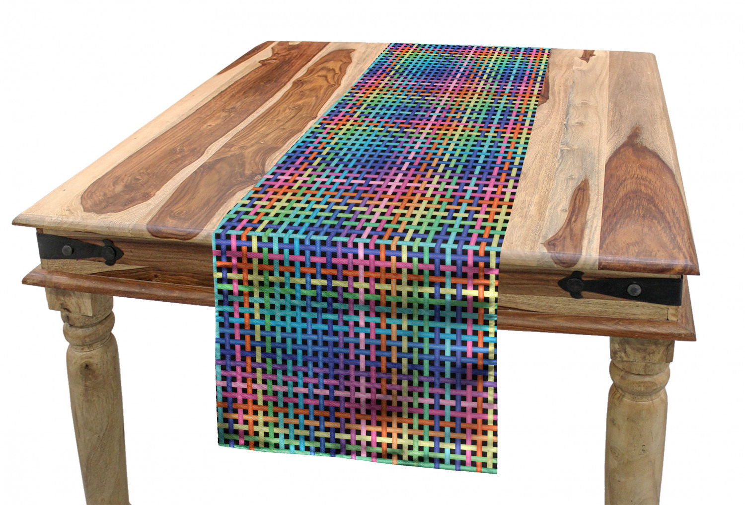 Ambesonne Colorful Theme Table Runner Dining Room Kitchen Decor in 3 Sizes - Picture 20 of 63