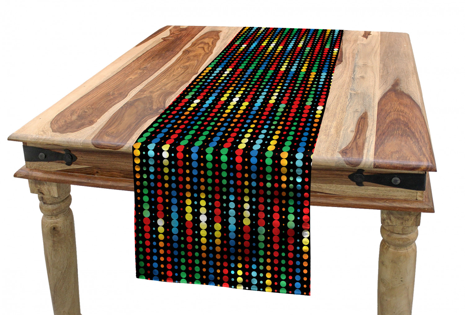 Ambesonne Colorful Theme Table Runner Dining Room Kitchen Decor in 3 Sizes - Picture 35 of 63