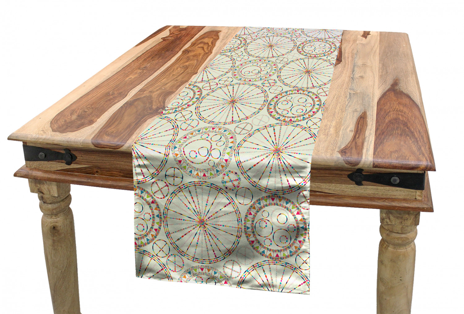 Ambesonne Colorful Theme Table Runner Dining Room Kitchen Decor in 3 Sizes - Picture 5 of 63