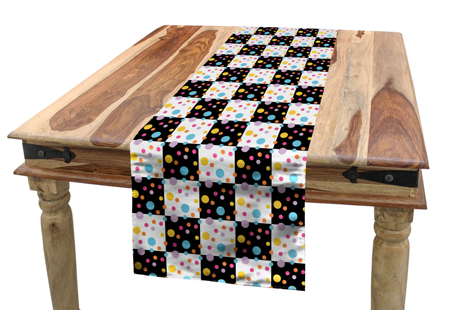 Ambesonne Colorful Theme Table Runner Dining Room Kitchen Decor in 3 Sizes - Picture 13 of 63