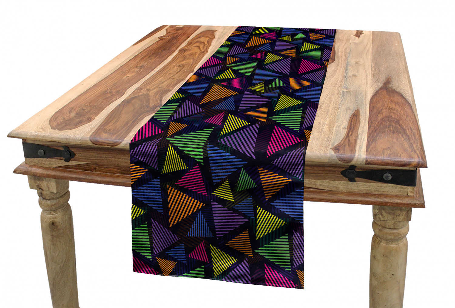 Ambesonne Colorful Theme Table Runner Dining Room Kitchen Decor in 3 Sizes - Picture 54 of 63