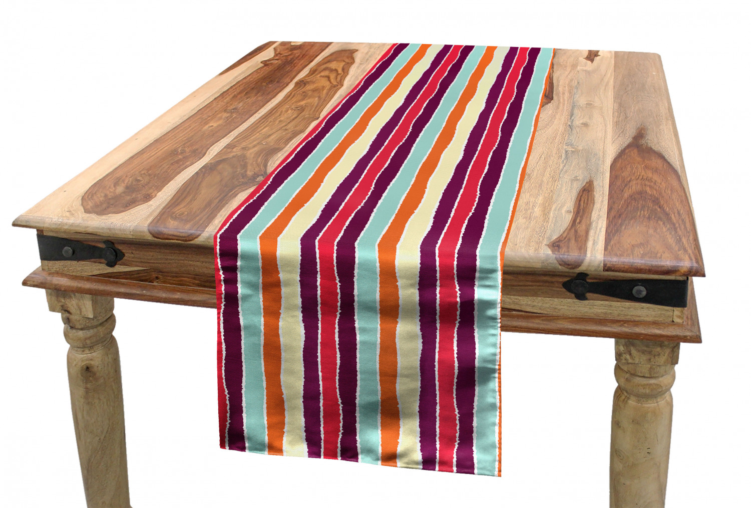 Ambesonne Colorful Theme Table Runner Dining Room Kitchen Decor in 3 Sizes - Picture 38 of 63