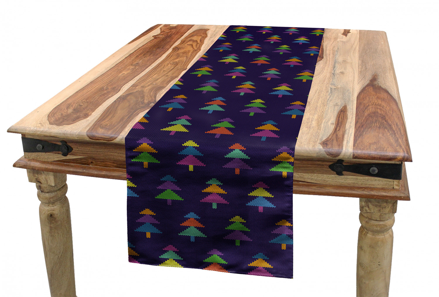Ambesonne Colorful Theme Table Runner Dining Room Kitchen Decor in 3 Sizes - Picture 43 of 63