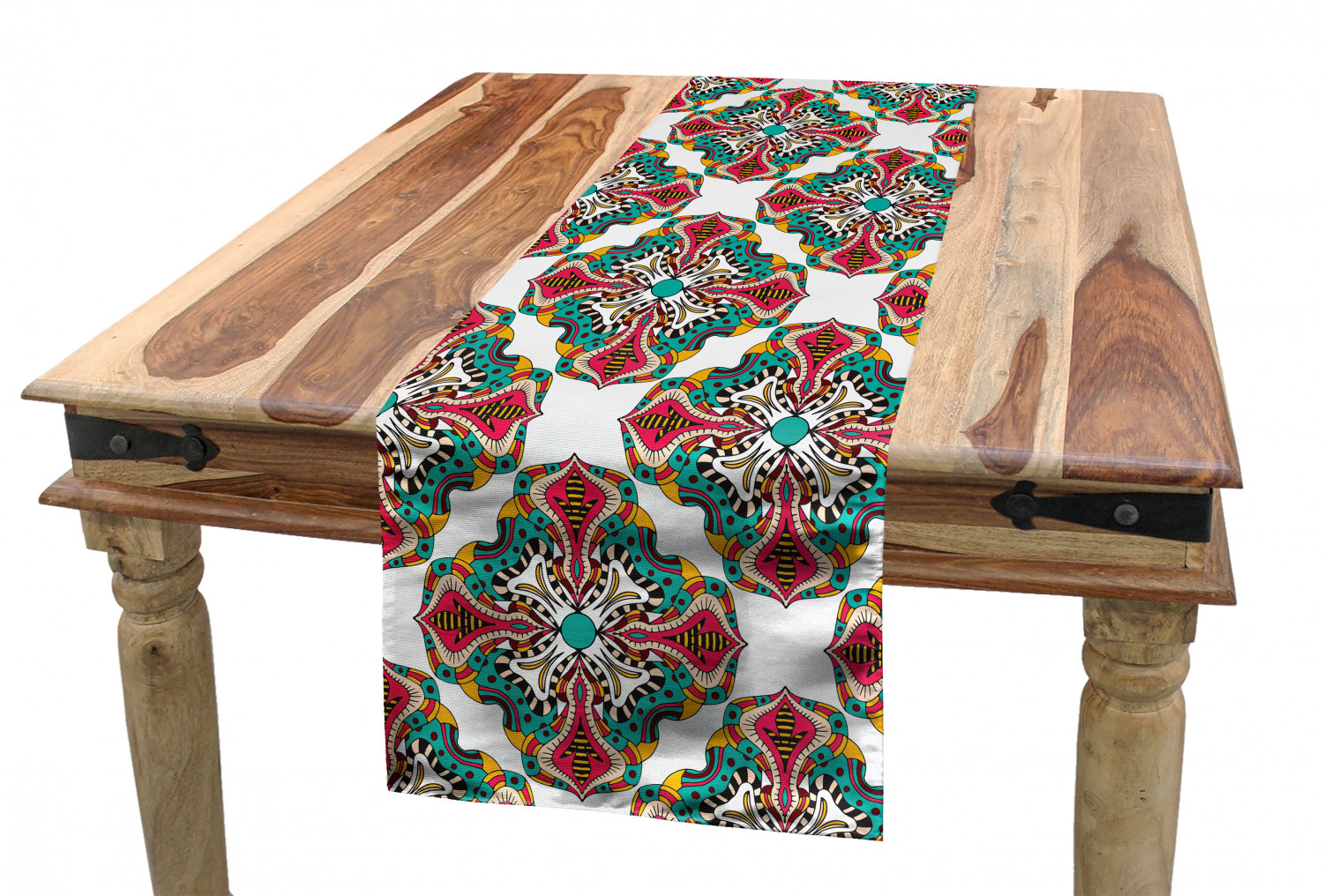Ambesonne Colorful Theme Table Runner Dining Room Kitchen Decor in 3 Sizes - Picture 27 of 63