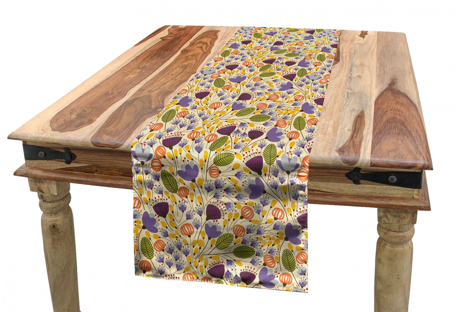 Ambesonne Colorful Theme Table Runner Dining Room Kitchen Decor in 3 Sizes - Picture 50 of 63
