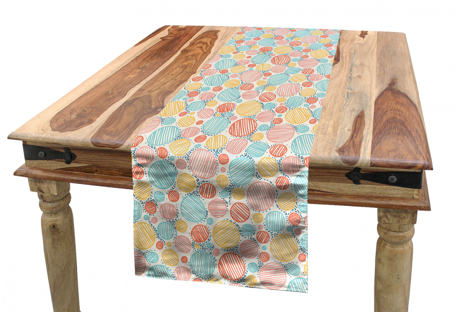 Ambesonne Colorful Theme Table Runner Dining Room Kitchen Decor in 3 Sizes - Picture 53 of 63