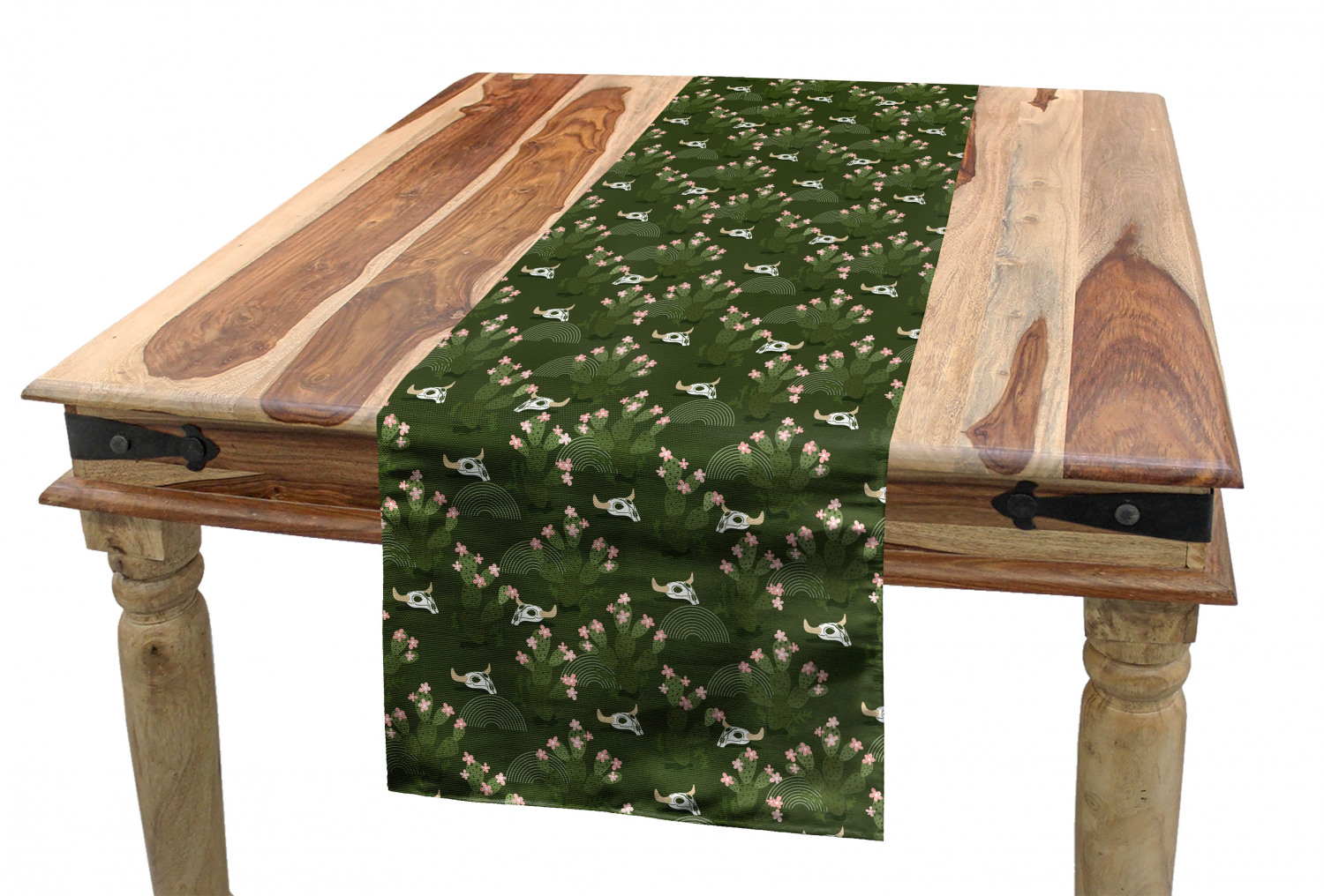 Ambesonne Leaves Design Table Runner Dining Room Kitchen Decor in 3 Sizes - Picture 14 of 63